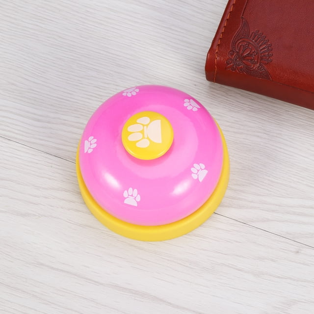 CRAFTHROU Puppy Potty Training Training Bells Metal Rosy and Yellow 1Pack