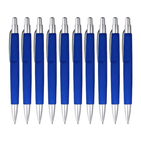 SIYTUAU 10 Pack Retractable Blue Ballpoint Pens Basic Smooth Writing 1.0Mm Tip Office School Supply Pens Blue