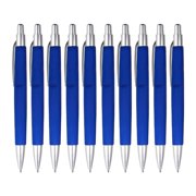 Blue 10 Pack Retractable Ballpoint Pens Smooth Writing 1.0Mm Tip Basic Office School Supplies Blue Ink Pens 5.5 Inches 0.1584 Pounds
