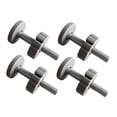 thumbnail image 3 of Milaget 4 Pcs Barrière de Sécurité Tige Filetée Pièces de Boulon pour Rampe d'Escalier Intérieur Gris, 3 of 9
