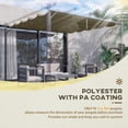 thumbnail image 4 of Outsunny Toile de Rechange pour Auvent de Pergola 9,8 Pi x 9,8 Pi, Beige, 4 of 9