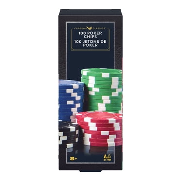 Set de 100 jetons de Poker de couleur dans une boîte de collection, pour familles et enfants à partir de 8 ans