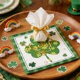 thumbnail image 3 of St. Patrick's Day Party Plates Set Disposable 7 inch and 9 inch Green Paper Plates with Trefoil Design Happy St. Patrick's Day Lettering, 3 of 6
