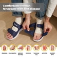 thumbnail image 3 of FitVille Men's Wide Arch Support Slipper Open Toe Sandals for Men Summer Diabetic Shoes for Men, 3 of 6
