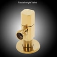 thumbnail image 2 of Angle Stop Valve with Washer, Brass Hot/Cold Water Shut Off Faucet Angle Valve Bathroom Toilet Mixer Tap Shower Accessory, 2 of 7