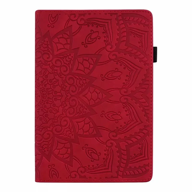 Étui pour Honor Pad X8 Lite Case 10.1 AMG3-W09HN Arbre Embossé Support Arrière Étui pour Honor Pad X8 Lite X8 Étui Étui pour Tablette Fleur Rouge Honor Pad X8
