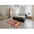 thumbnail image 4 of Ahgly Company Tapis d'Intérieur Carrés Abstraits Brun Chameau, Tapis de Zone Abstraits, 7 Pieds Carré, 4 of 6