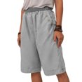 thumbnail image 1 of Innerwin Short Bermuda de Plage Mini Taille Haute pour Femme, Couleur Unie, Gris, 3TG, 1 of 2