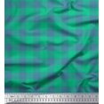thumbnail image 1 of Soimoi Green polyester Crepe Fabric Check Check Print Fabric by Yard 52 Inch Wide, 1 of 2