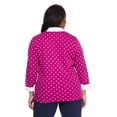 thumbnail image 3 of Karen Scott Women's Plus Collared V-Neck Printed Top, 3 of 6