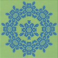 thumbnail image 1 of Ahgly Company Tapis d'Intérieur Lavable à la Machine, Carré, Transitionnel, Vert Pierre Aigue-Marine, Tapis de Zone, 6 Pieds Carré, 1 of 7