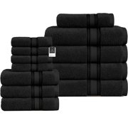 GFDYREE Lane Linen Luxury Bath Towels Set - 12 Piece Set, 100% Cotton Bathroom Towels, Zero Twist, Quick Dry Shower Towel, Absorbent Bath Towel, Super Soft, 4 Bath Towels, 4 Hand Towels, 4 W