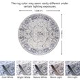 thumbnail image 2 of JV Home Tapis Rond Oushak Bleu 4 Pi Lavable Antidérapant, 2 of 6