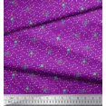 thumbnail image 2 of Soimoi Purple polyester Crepe Fabric Spiral & Dots Fabric Prints By Yard 42 Inch Wide, 2 of 5