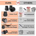 thumbnail image 4 of 16pcs Chair Leg Floor Protectors, Silicone Covers To Protect Floors Felt Bottom Furniture Non Slip Protector Pads Caps, 4 of 5