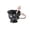 Black, variant on Dvumao Ceramic Flower Coffee Mug with Heart Handle, Floral Tea Cup with Spoon & Gift Box, Mother's Day & Birthday Present