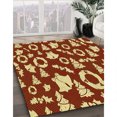 thumbnail image 3 of Ahgly Company Tapis de Zone Carré Orange Lavable en Machine, 4 Pieds Carré, 3 of 7
