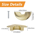 thumbnail image 5 of 2Pcs Modern Minimalist Handle European Wardrobe Door Handle Half Moon Cabinet Round Drawer Cabinets Handle, 5 of 5