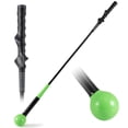 thumbnail image 1 of Costway 40" Golf Swing Trainer Aid with Weighted Head for Grip Rhythm Flexibility Balance Green, 1 of 10