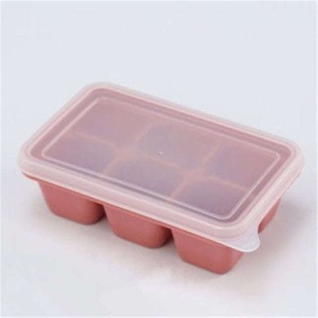 EGNMCR Ice Cube Tray DIY Personality Ice Box 6 Small With Lid To Make Ice Set Ice cube mold