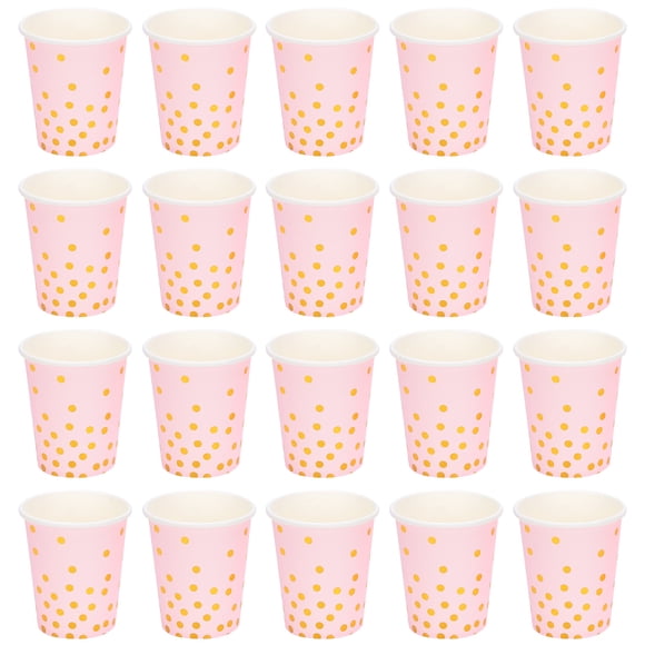 Paper Coffee Cups, Disposable Hot Cups 3.3 X 2.9 X 2.9In 20Pcs Water Paper Cups Paper Hot Cups Disposable Cup For Tea For Water For Coffee For Pink,Blue,White