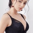 thumbnail image 4 of Meichang Front Closure Bras for Women Plus Size Unpadded Lace Racerback Lightly Buckle Bras Wireless Full Coverage Push Up Bras Comfortable Ultra Thin Everyday Bras Black L, 4 of 6