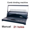 thumbnail image 2 of Manual Comb Binding Machine Office Financial Plastic Aprons Rings Binding Machine 21 Holes 350 Pages Capacity, 2 of 6