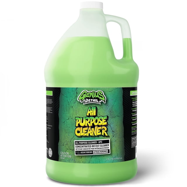 GENIUS DETAIL - All Purpose Cleaner, Multipurpose Cars/Trucks/Vehicles Cleaner, Safe on Any Surface, Stain/Odor Remover, Concentrated, Eco-