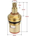 thumbnail image 3 of Brass Bathroom Sink Faucet, Easy To Install Ceramic Disc Stem For Hot And Cold Water, Quarter Turn Faucet Cartridge Replacement For Smooth Operation In Kitchen Or Bathroom (Pack Of 2), 3 of 7