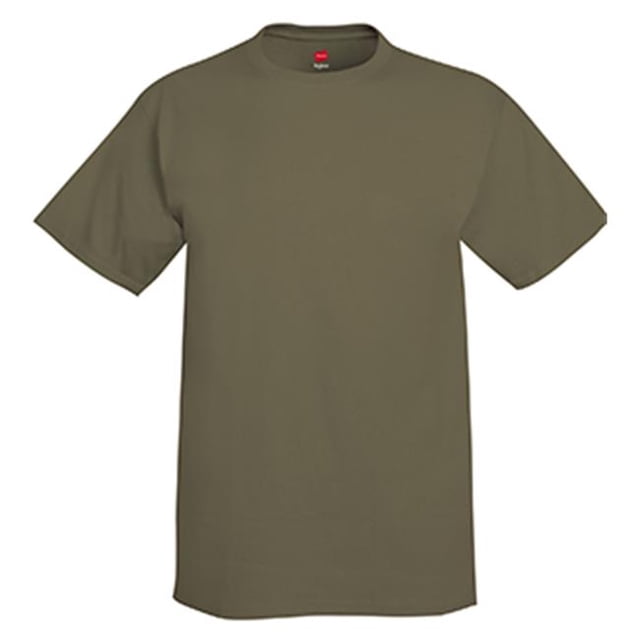 Hanes 5250 Adult Tagless Tee Fatigue Green - Large