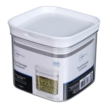 Mainstays 1.1 L Square Clear Canister with White Lid