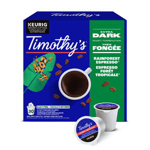 Timothy’s Rainforest Espresso, Rôti extra foncé, Pochettes de café K-Cup