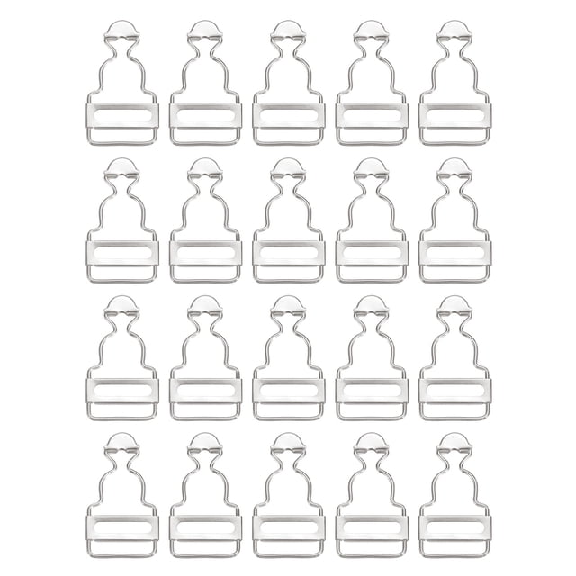 Unique Bargains Overall Buckles, 20 Pack Retro Metal Suspender Replacement Buckles 25mm