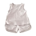 thumbnail image 1 of Birdeem Girls Casual Sleeveless Round Neck Strap Loose Short Pants Tank Top Sets, 1 of 8