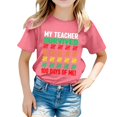 thumbnail image 1 of Hauts pour Filles Décontractés Imprimés Col Rond Manches Courtes pour Filles - et T-Shirts Confortables pour un Usage Quotidien, 1 of 6