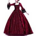 thumbnail image 1 of Robe Renaissance Femme Rétro Fête Princesse Cosplay Dentelle Longueur au Sol Robe, 1 of 1