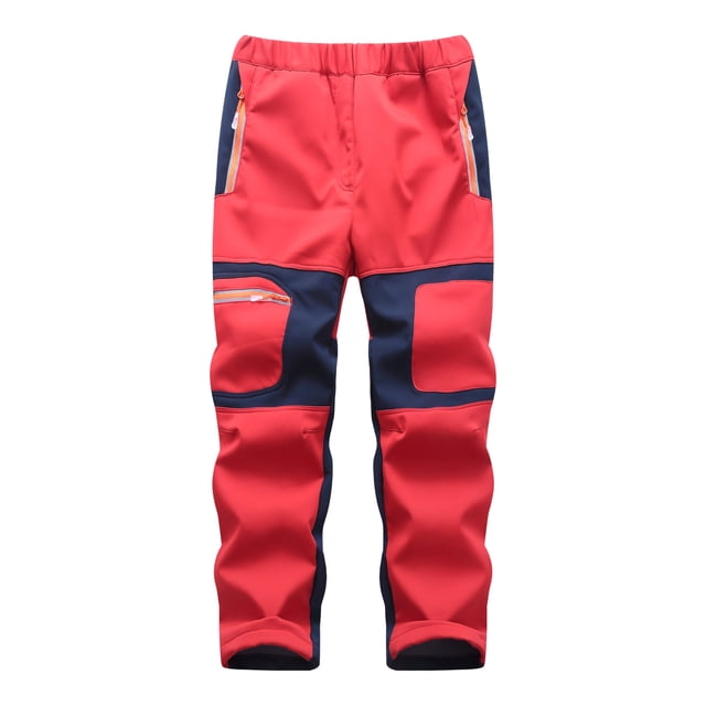 TopLLC Pantalon de Ski de Neige pour Enfants Imperméable Pantalon de Randonnée Extérieur Chaud Doublé en Molleton