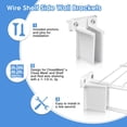 thumbnail image 4 of 1 Pack Wire Shelf End Bracket - White Plastic - Wall Mount - Closet Shelves - Screws Included - Durable, 4 of 6