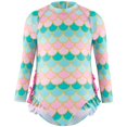 thumbnail image 1 of Kids Girl Rash Guard Swimwear Cute Print Long Sleeve Sun Protection Summer Bathing Suits 4-5 Years Girls Clothing, 1 of 8