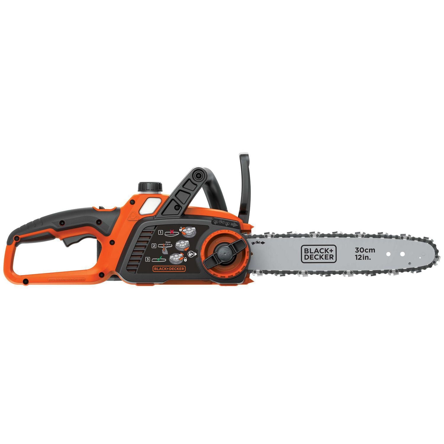 BLACK+DECKER Scie à chaîne sans fil au lithium-ion de 12 po MAX 40 V avec batterie de 2,0 Ah et chargeur inclus.