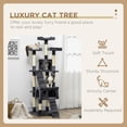 thumbnail image 4 of PawHut 68 inches Cat Tree, Multi-Level Large Cat Tower Condo, Charcoal Grey, 4 of 10