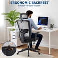 thumbnail image 1 of EDTara Executive Mesh Office Chair, High Back Ergonomic Design with 4D Armrests, Lumbar & Headrest Adjustment, Sliding Seat, Tilt Lock for Home Office, 1 of 9