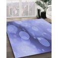 thumbnail image 3 of Ahgly Company Tapis de Zone Lavable en Machine Carré Transitionnel Jeans Bleu, 4 Pieds Carré, 3 of 7