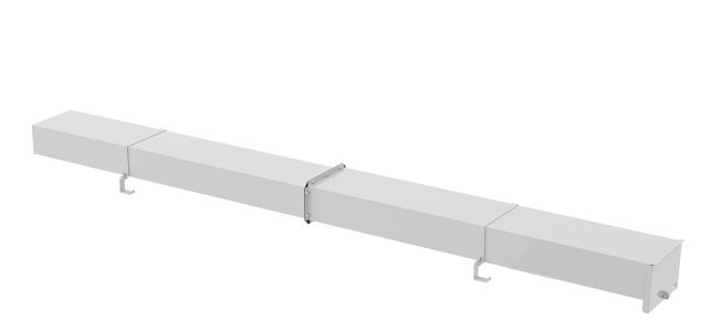 Holman Échelle Support de Conduit 40237 avec Coussin Verrouillable; Revêtement en Poudre Blanche; Aluminium Robuste