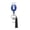 Blue, variant on Zinc Alloy Retractable Badge Holder Solid Color ID Card Badge Reel With Pen Holder Keychain Badge Holder for Doctors Nurses and Workers