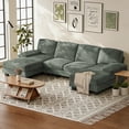 thumbnail image 1 of Homall Modern U-Shape Sectional Sofa, Chenille Fabric Modular Couch, 4 Seat Oversized Sofa with Chaise for Living Room, Sleeper Sofa Bed with Memory Foam, 1 of 7