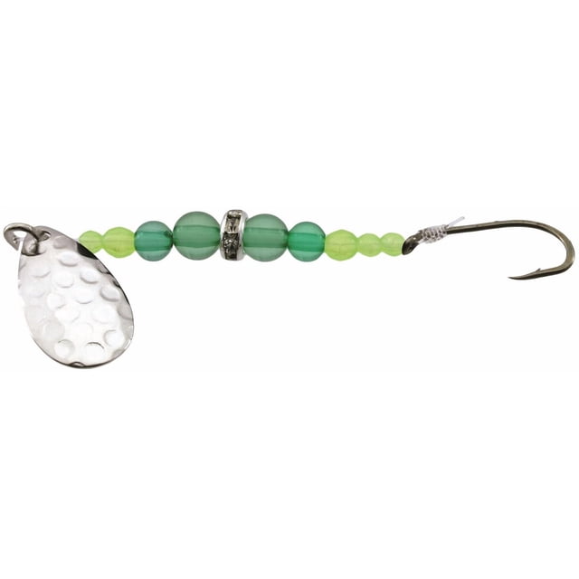 Gibbs G-0175S-4GB Wedding Band In-Line Spinner, Sz 4 Hook, Green Bead