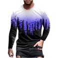 thumbnail image 1 of Chandail à Manches Longues pour Hommes Mode Décontractée Col Rond Chandail à Enfiler Imprimé T-Shirt à Manches Longues Blouse, 1 of 3