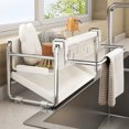 thumbnail image 4 of EGNMCR Storage Bins, Storage Containers Sink Rack Stainless Steel Kitchen Rack Hanging Basket Supplies Artifact Countertop Cloth Storage Rack Filtration Water Rack steel shelf, 4 of 6