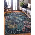 thumbnail image 4 of Tapis d'extérieur lavable Miramar marine & or 5 pi x7 pi, 4 of 9